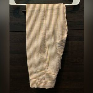 J. Crew Cameron Crop Stretch Pants in Seersucker